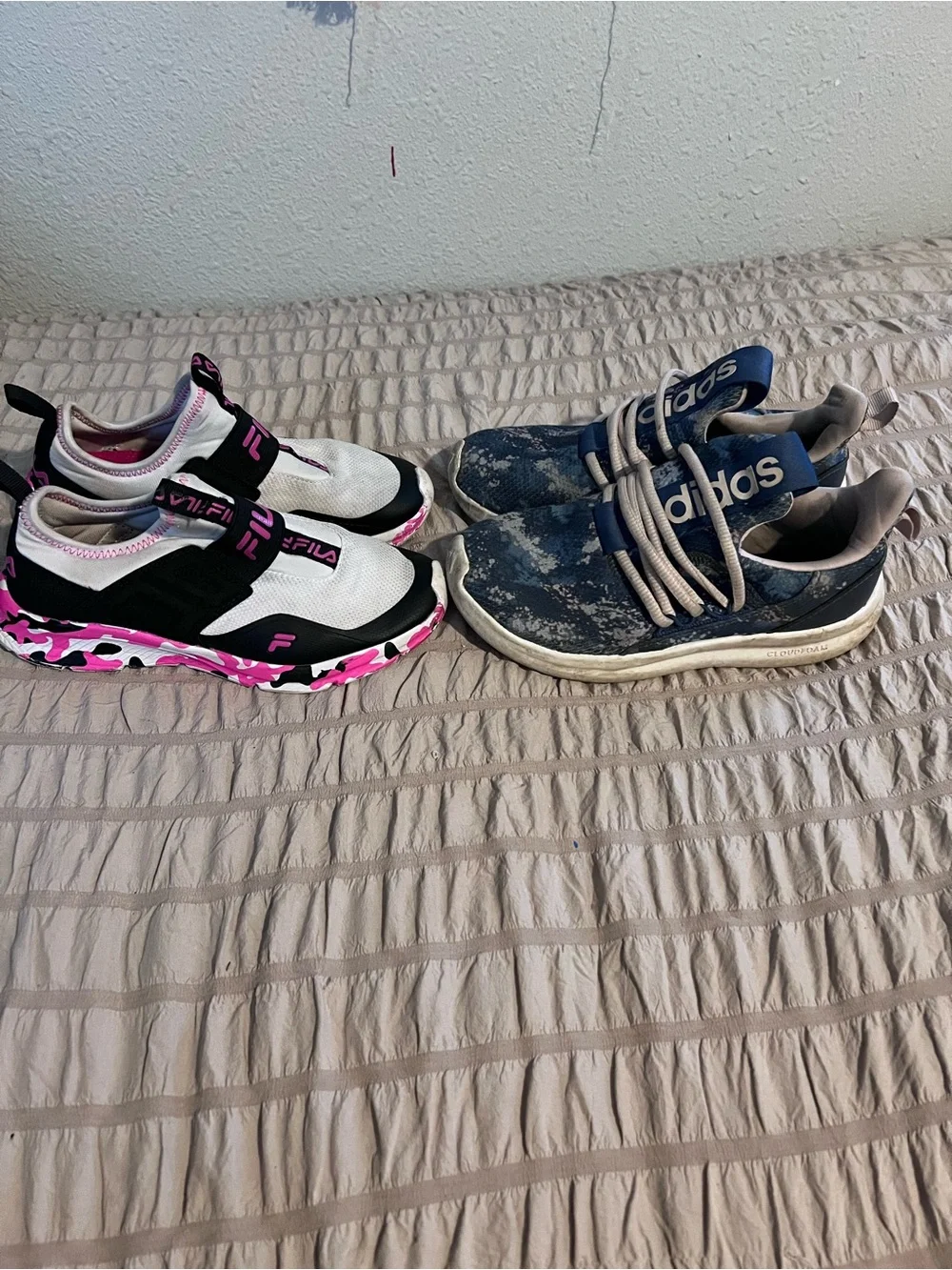 Fila and Adidas girls tennis shoes size 1 1/2